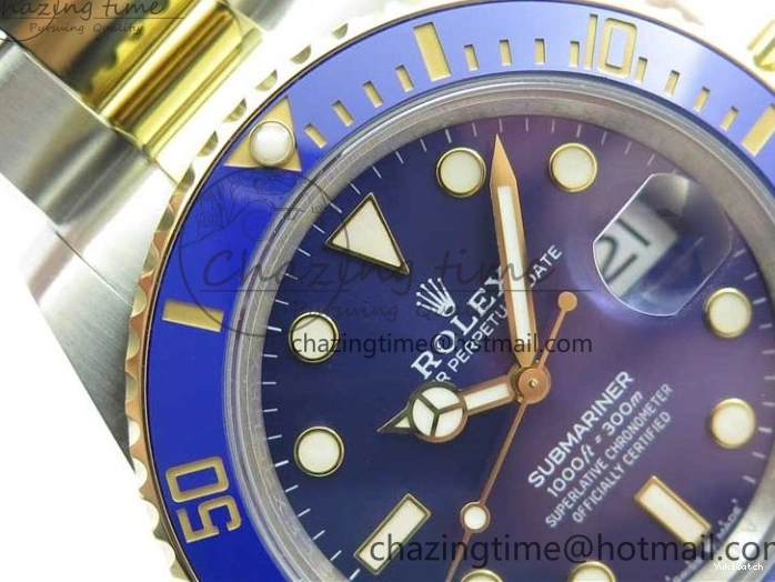 YG SS Maker LB Dial 126613 41mm Blue SS Bracelet Edition YG Best BP on Submariner 0108